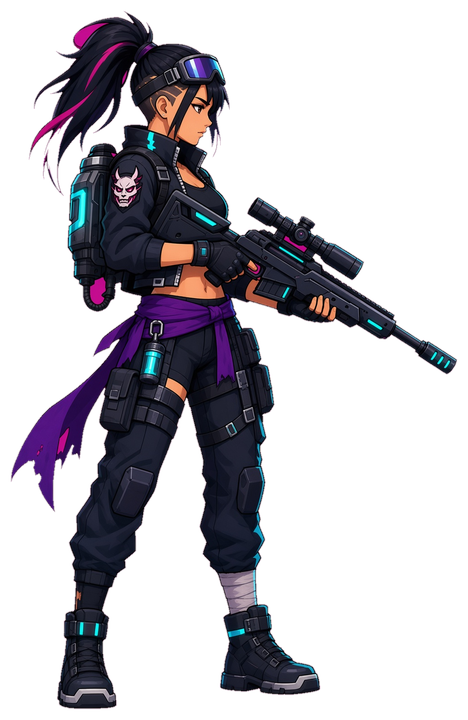 Oni, Rail Sniper pilot carrying the Kestrel Rail