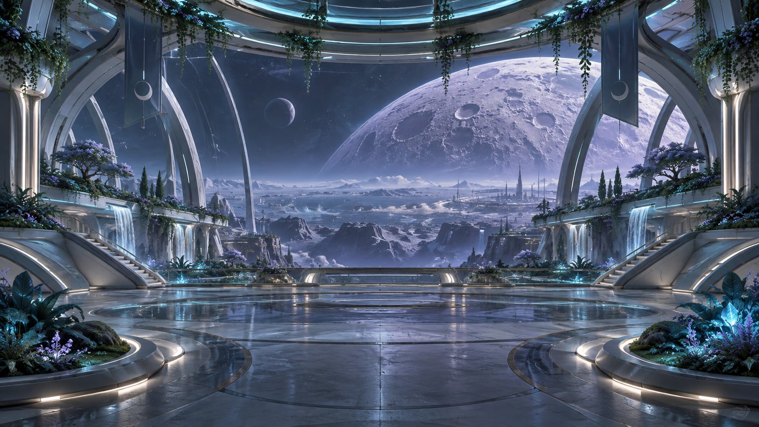 Moon Garden arena environment artwork